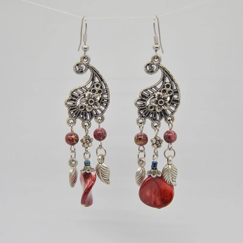 Винтажные серьги подвески с искусственным жемчугом и кисточками|fashion long earrings|long