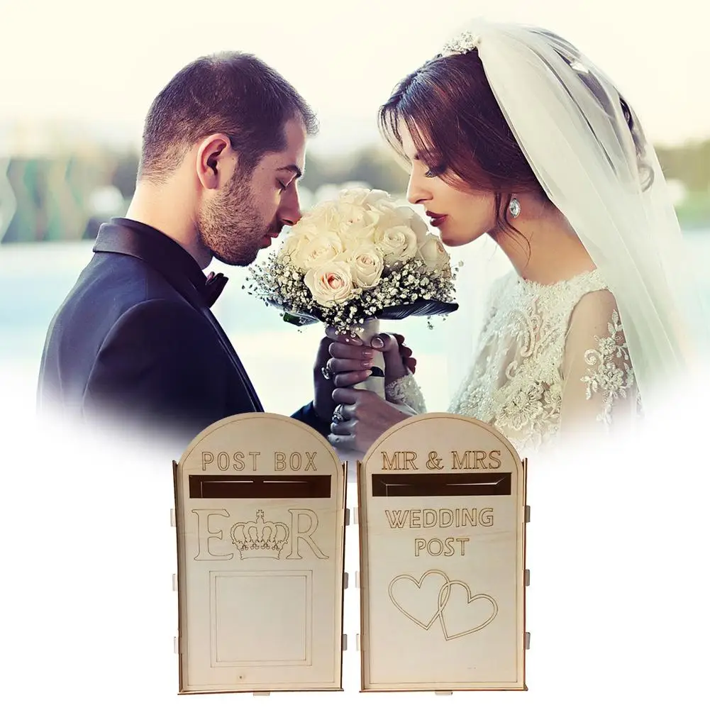 Красивый Деревянный Свадебный почтовый ящик Королевская почта стилизованный