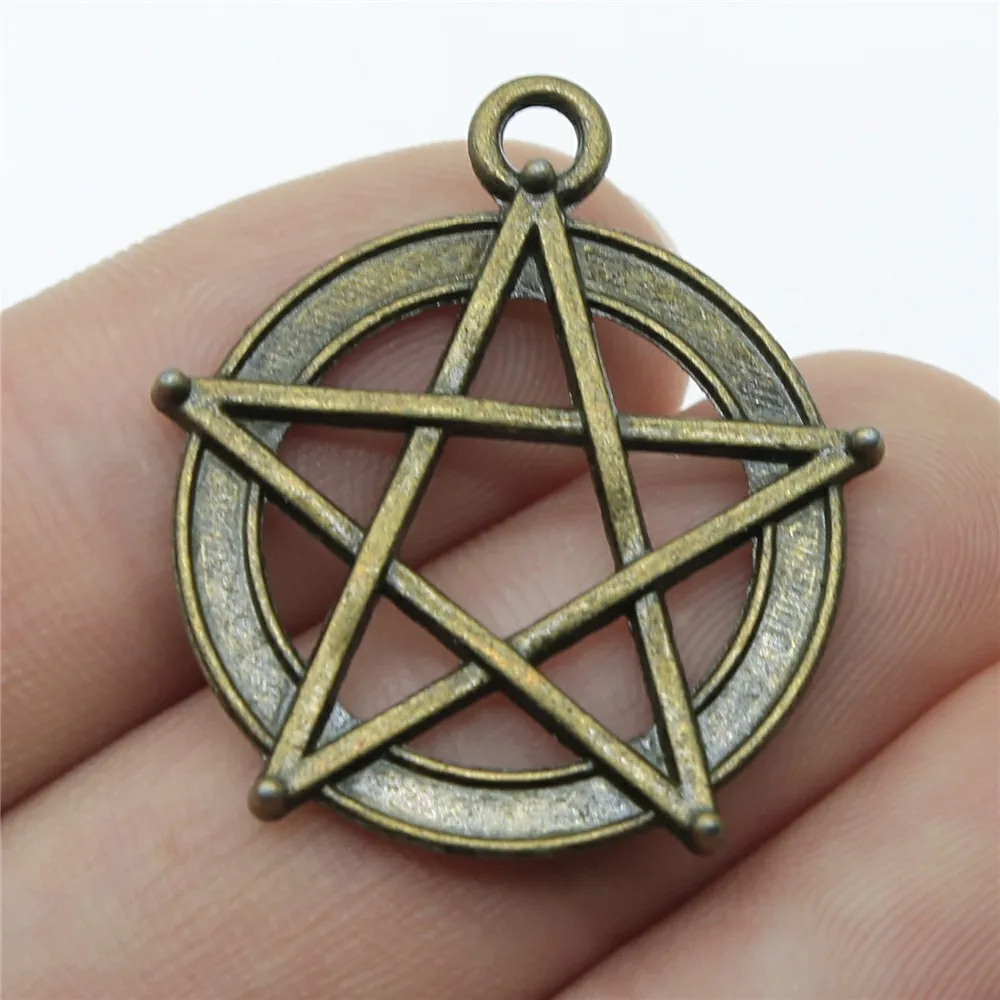 Звезда Подвески Кулон Diy металлические ювелирные изделия антикварная бронза