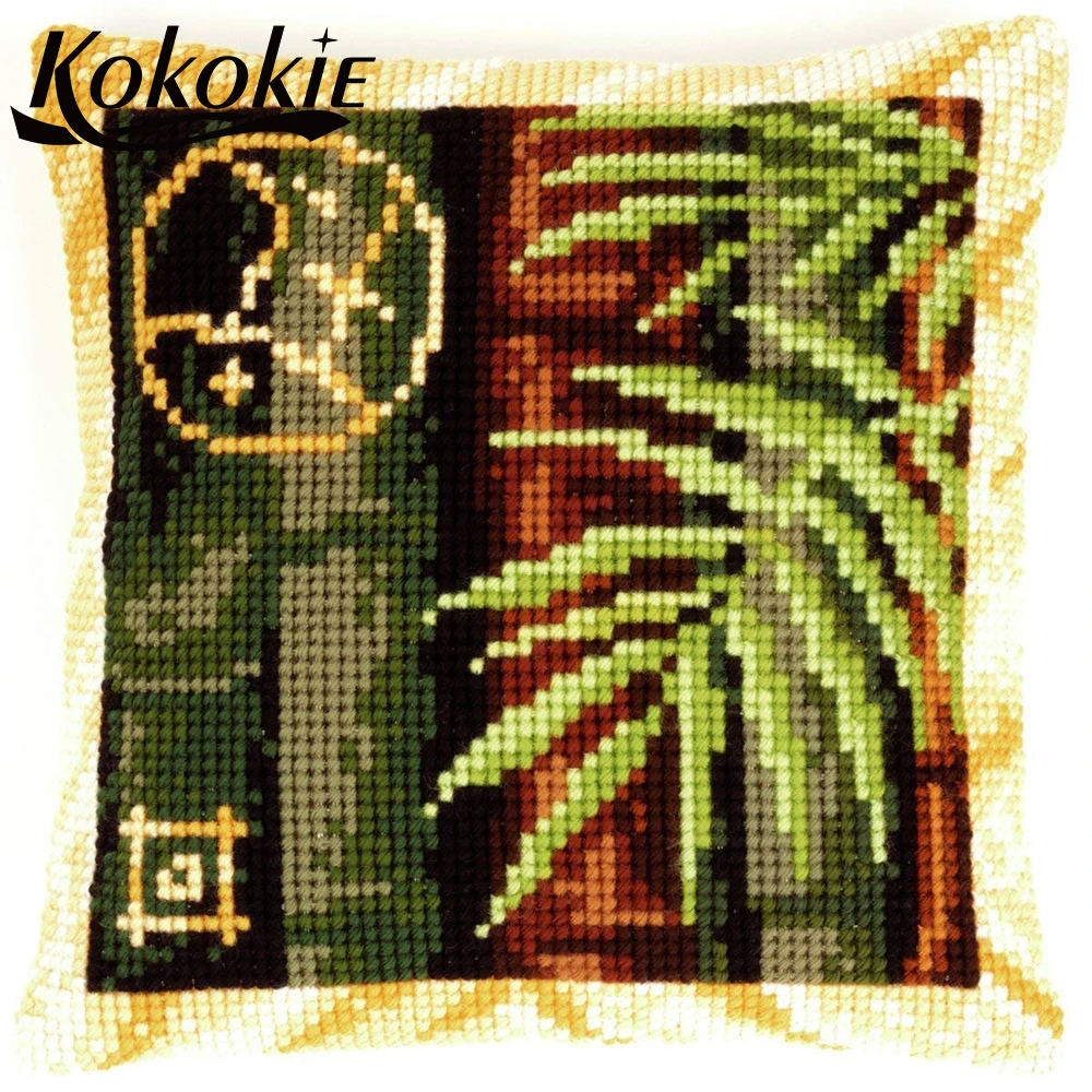 

Decorative Throw pillow case cross stitch pillow kits material for handicraft Embroider Needlework kits fabric Embroidered mats