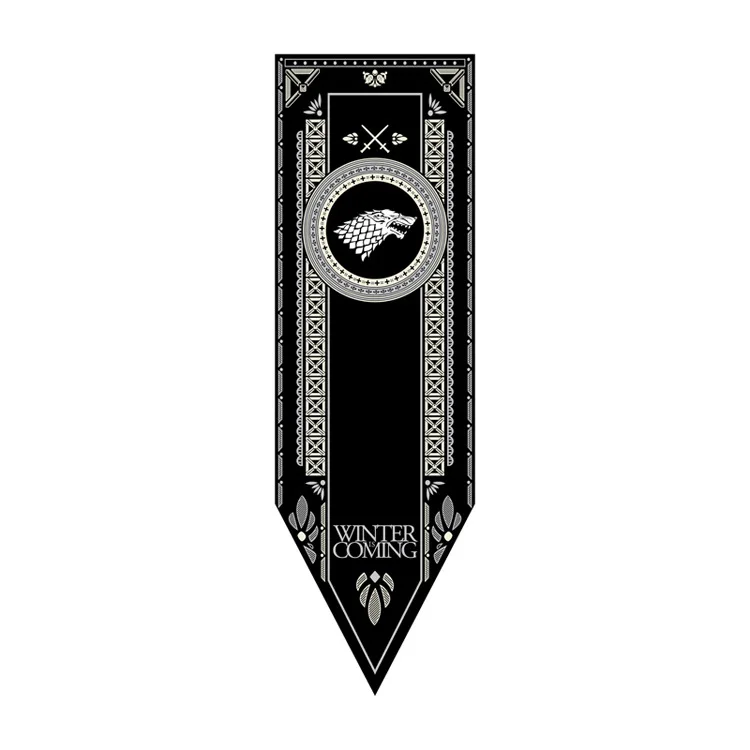 Stark 45X125cm Игра престолов баннер House красные, черные Флаг на стене волк Старк турнир Таргариен из сериала "Игра престолов Lannister Тиреллов дома вечерние KTV Декор - Цвет: Stark 45X125cm