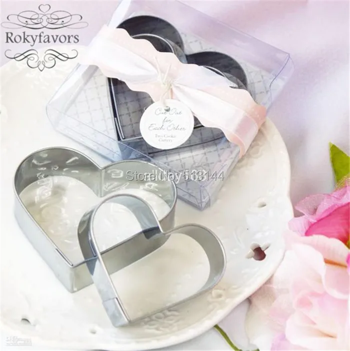 100SETS Heart Shaped Metal Cookie Cutter Favors Wedding Party Giveaways Birthday Gifts Ideas Bridal Shower | Дом и сад