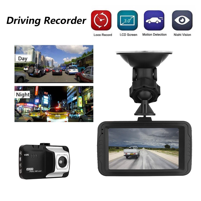 Автомобильный рекордер петля запись автомобиля Лобовое стекло камера заднего
