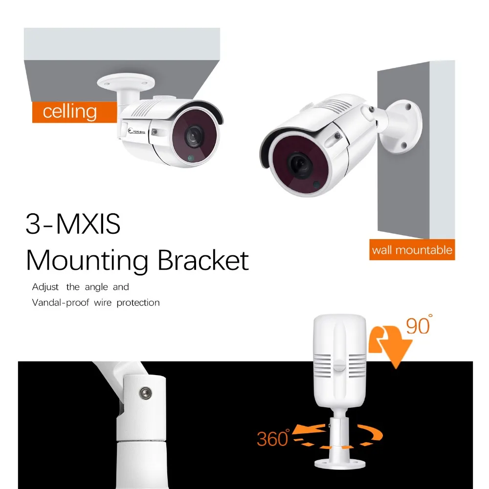 eyessys H.265 8CH 4.0MP CCTV NET NVR 6PCS 2mp Waterproof Camera System Surveillance Kit PoE Security Motion Detection | Безопасность и