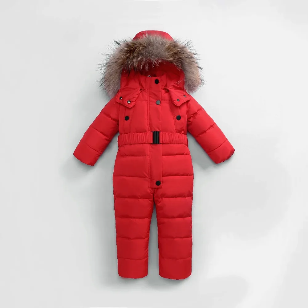 Baby Rompers New Baby Jumpsuits Boys Girls Winter Overalls Rompers Kids Snowsuit Duck Down Children Jumpsuit Hooeded Rompers