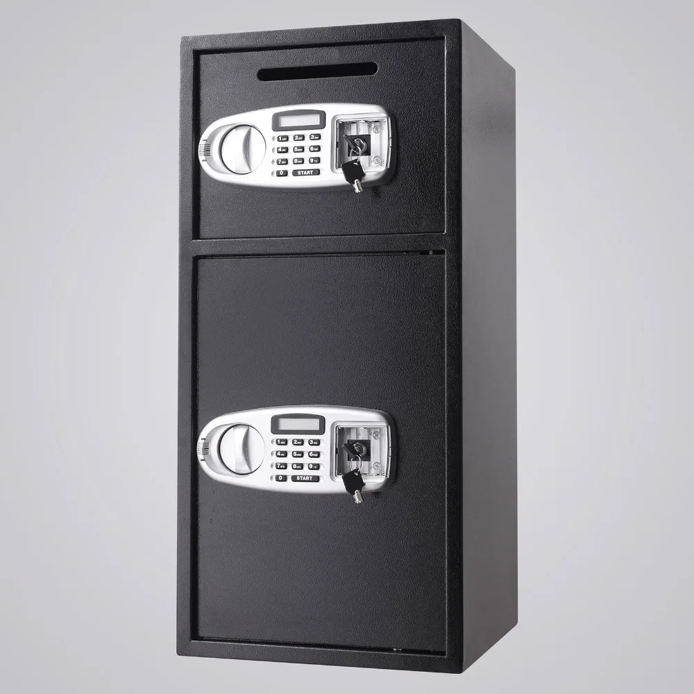 

New Digital Double Door Safe BoxStrong Iron Larger Digital Keypad Safe Lock Money Jewelry