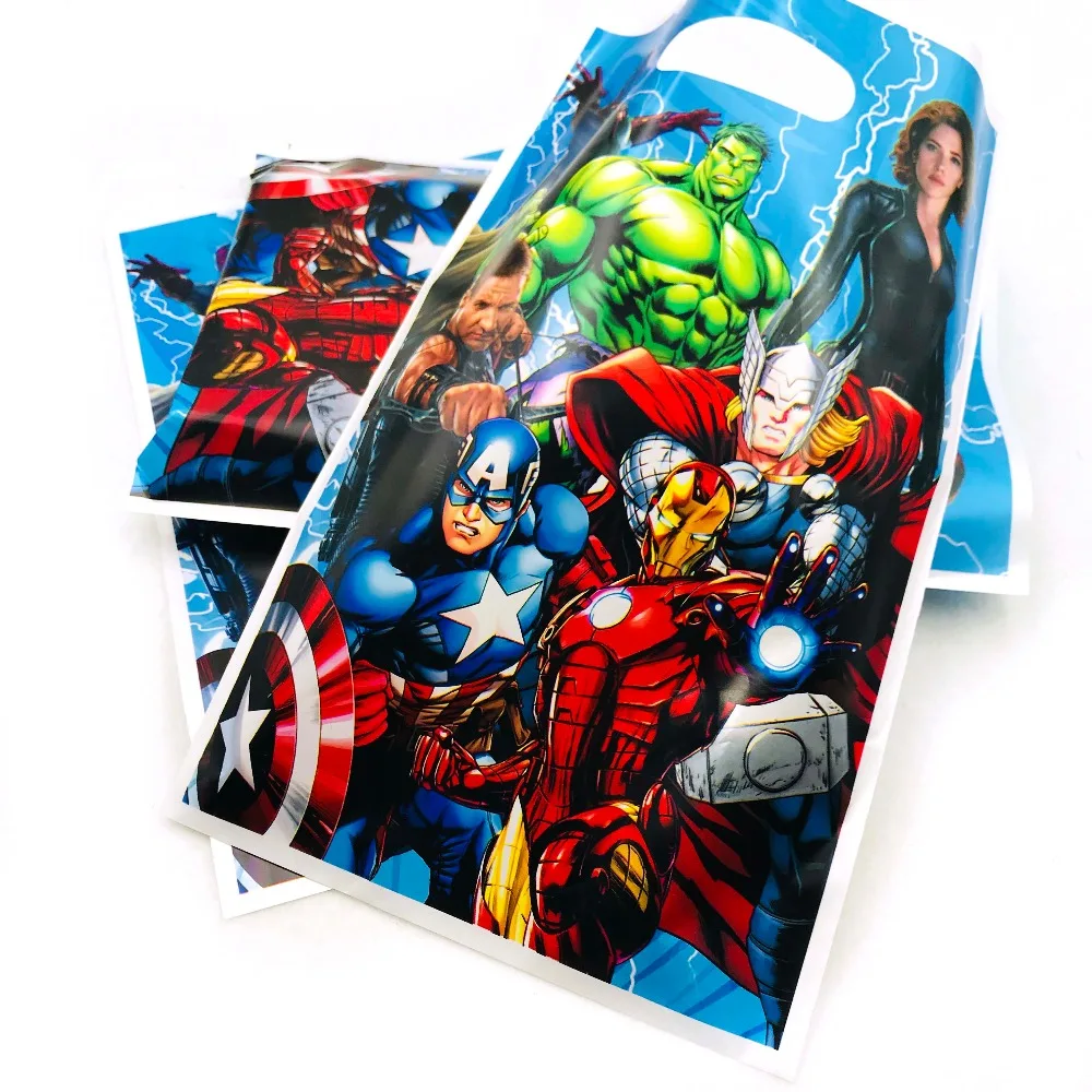 10 шт./пакет Marvel Comics мести добычи спальные мешки для маленьких мальчиков День рождения SuppliesLoot; подарок на день рождения возврата сумки вечерние поставки