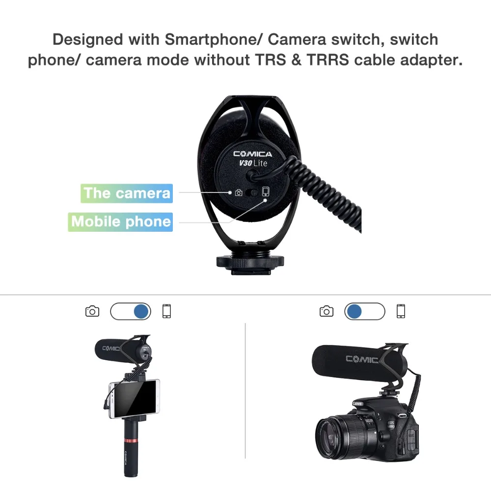 Comica CVM-V30 LITE направленный микрофон для DSLR камер и смартфонов | Электроника