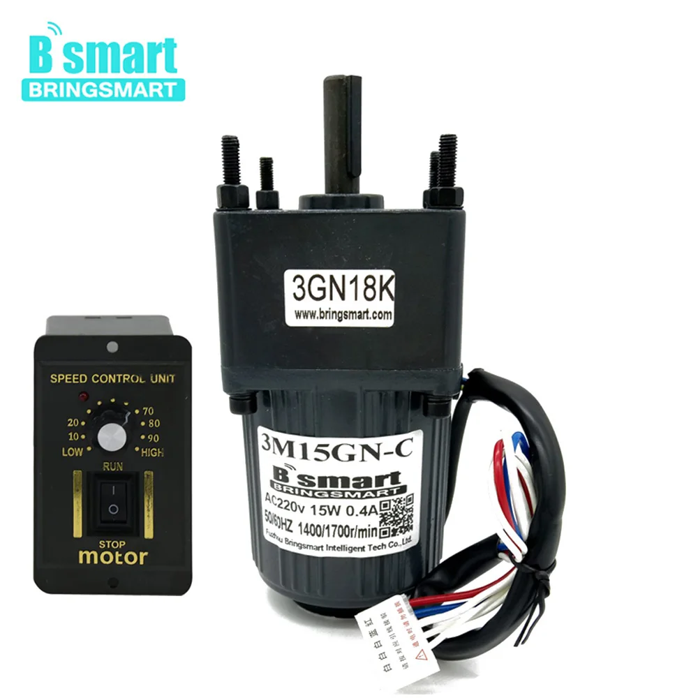 Фото Однофазные редукторные двигатели Bringsmart 3M15GN C 220 В переменного тока 15 Вт Однофазные редукторные двигатели Bringsmart 3M15GN C 220 В переменного тока 15 Вт