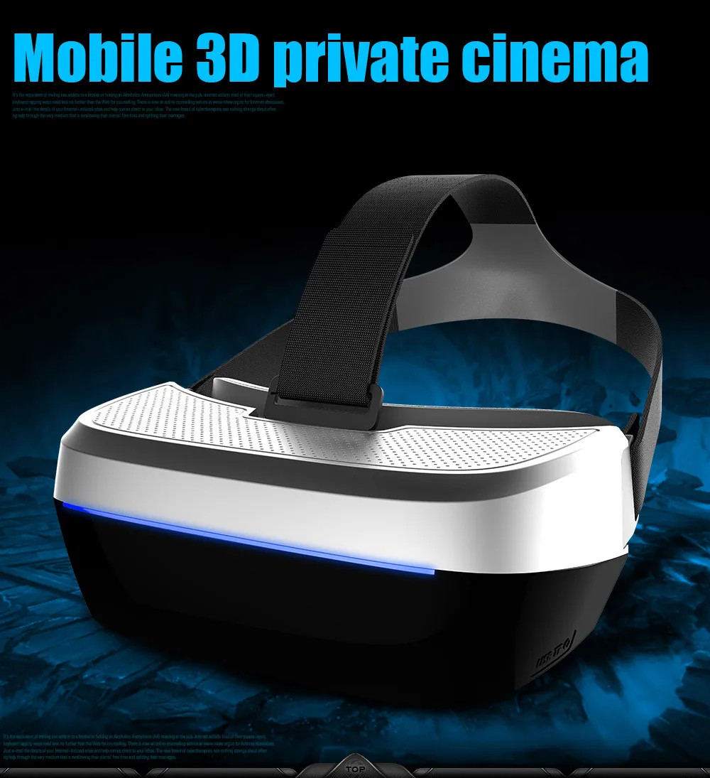 MEAFO VR Box 3,0 профессиональные очки HMD-518S wifi Andriod 4,4 3D видео кино игры очки Театр 1280P 8" широкий экран частный 8G rom