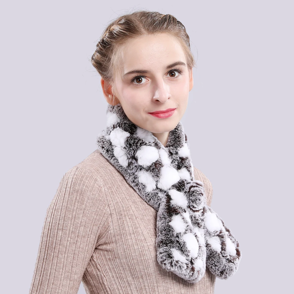 Лидер продаж 2020 шарфы кольца из натурального меха кролика Рекс новинка женский