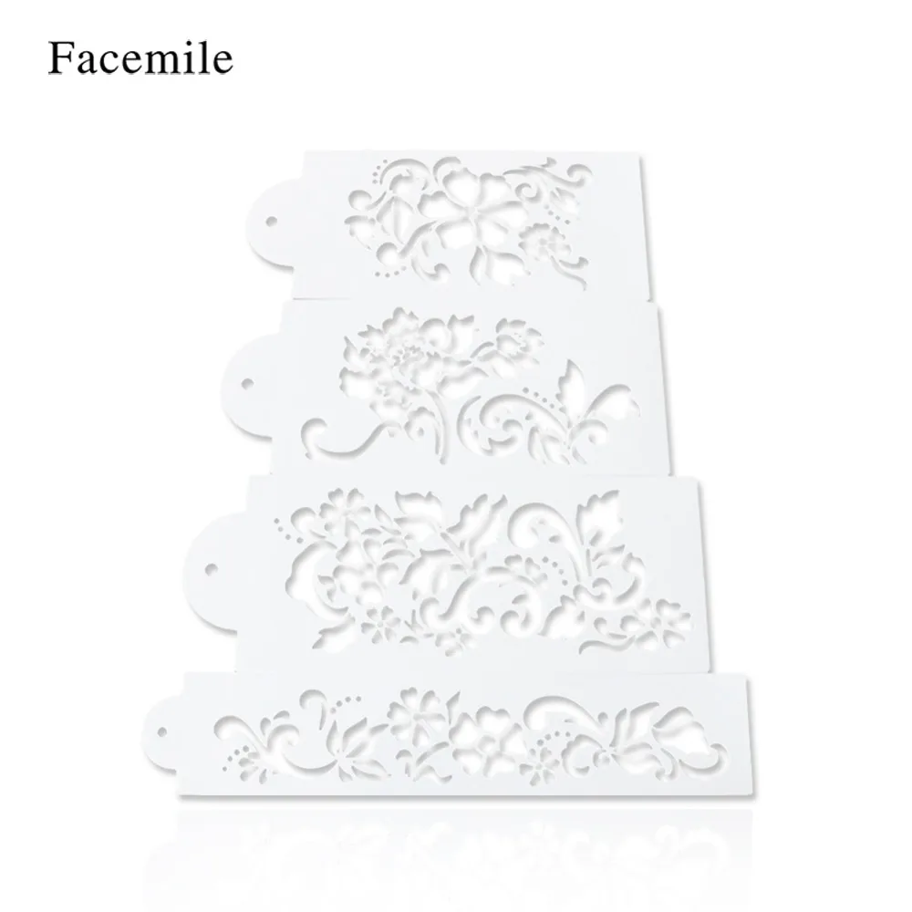 Facemile 2000Y 4 шт./компл. цветы формы для украшения Рождественского кекса инструменты