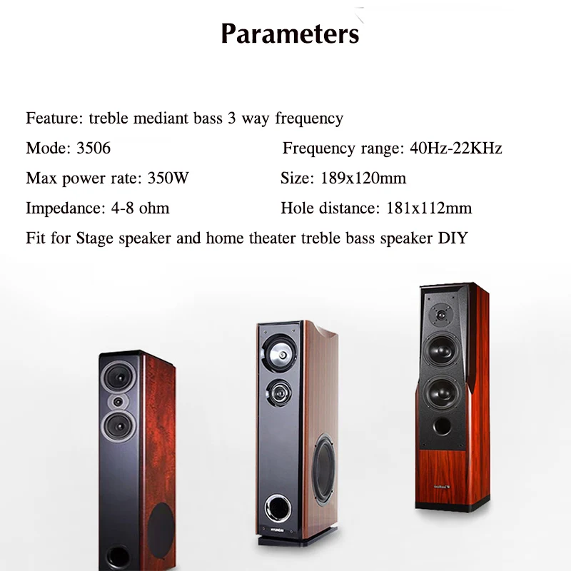 

Audio Speaker DIY 3 Way HiFi Audio Crossover 250W 4-8 ohm Home Theater 5.1 Soundbar Speaker Frequency Divider 45Hz-20KHz