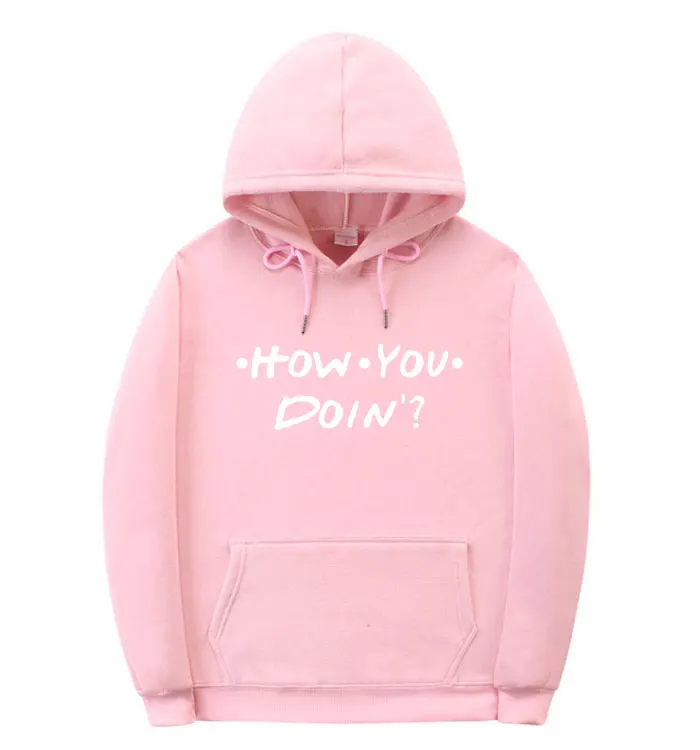 Pink MS310 Модные мужские и женские толстовки HOW YOU DOIN Толстовка с принтом homme толстовка с капюшоном для друзей черный розовый оранжевый белый уличная одежда пуловер - Цвет: Pink MS310