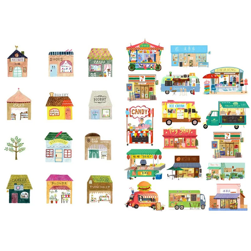 1 шт расписанные вручную мультипликацией крыша дома нарезанные эстетическое