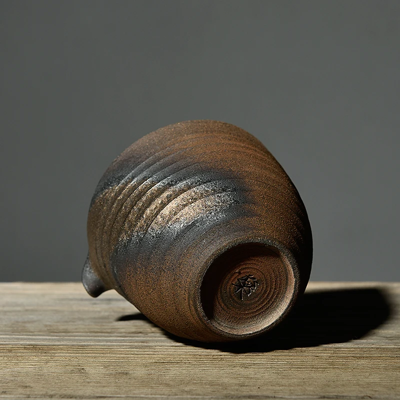 Zen в японском стиле винтажная грубая гончарная ярмарка чашка для справедливости