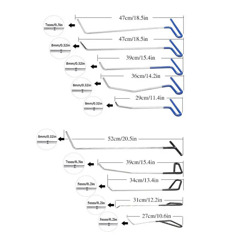 Super PDR Spring Steel Rods Dent Puller Lifter Glue Sticks Tap Down Hammer Ding Repair Tools Kit | Инструменты