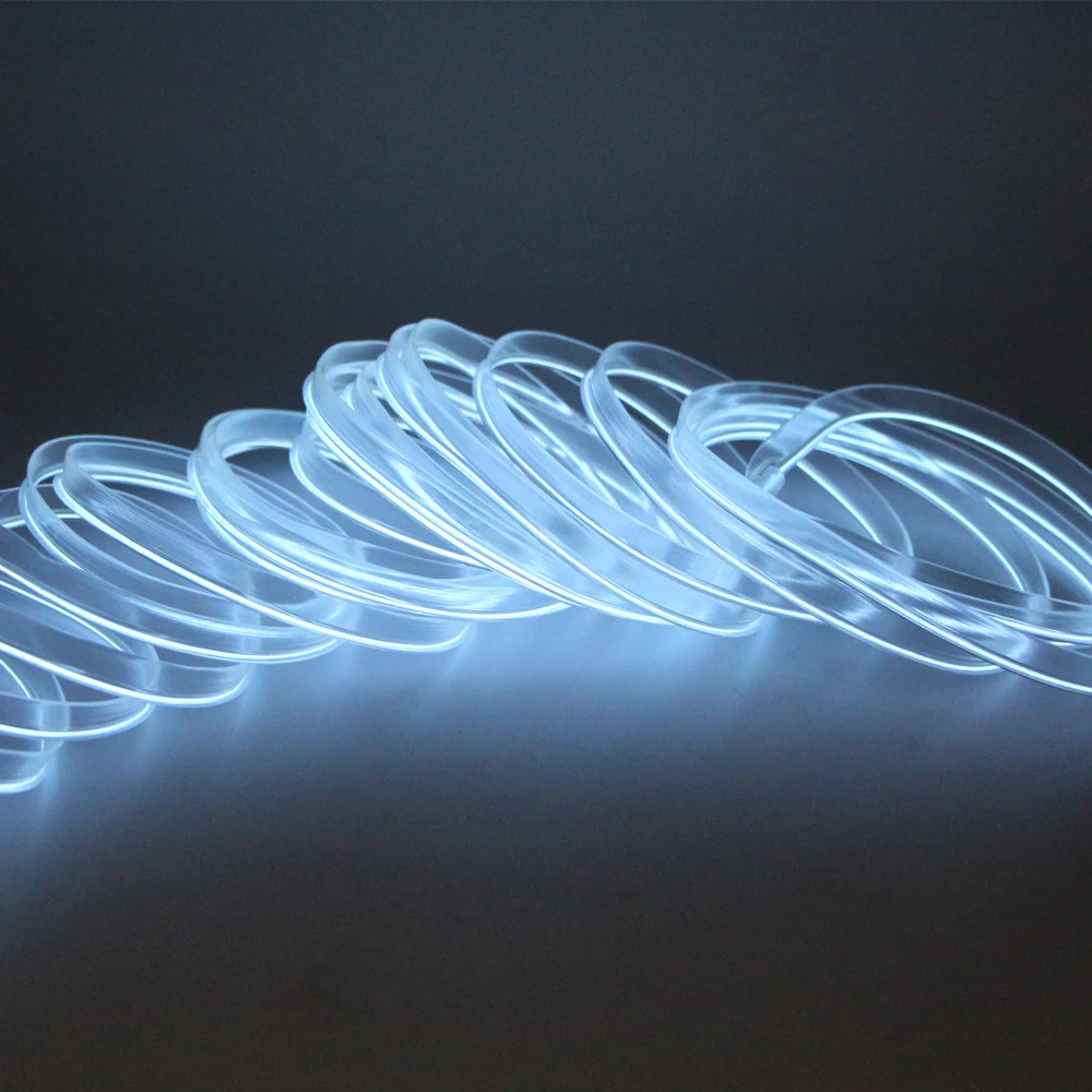 Неоновый светильник 2 3mm юбка EL Neon нитки 6 шить тег Светодиодные ленты трос Трубка