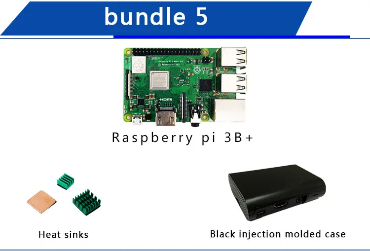 Raspberry Pi 3 Model B+/B посылка включает Raspberry Pi 3 Model B/B PLUS и чехол и радиатор - Комплект: Комплект 5