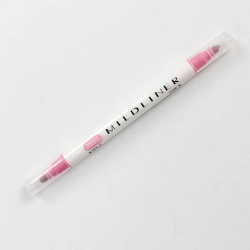 Coloffice 1PC Double-Head Highlighter Student Color Pens Key Line Marking Pen Oblique Head Graffiti Marker Pen Kids Stationery - Цвет: Красный
