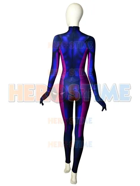 Новый костюм супергероя с 3D принтом Бэтгерл 52 DC Comics без маски Женский облегающий