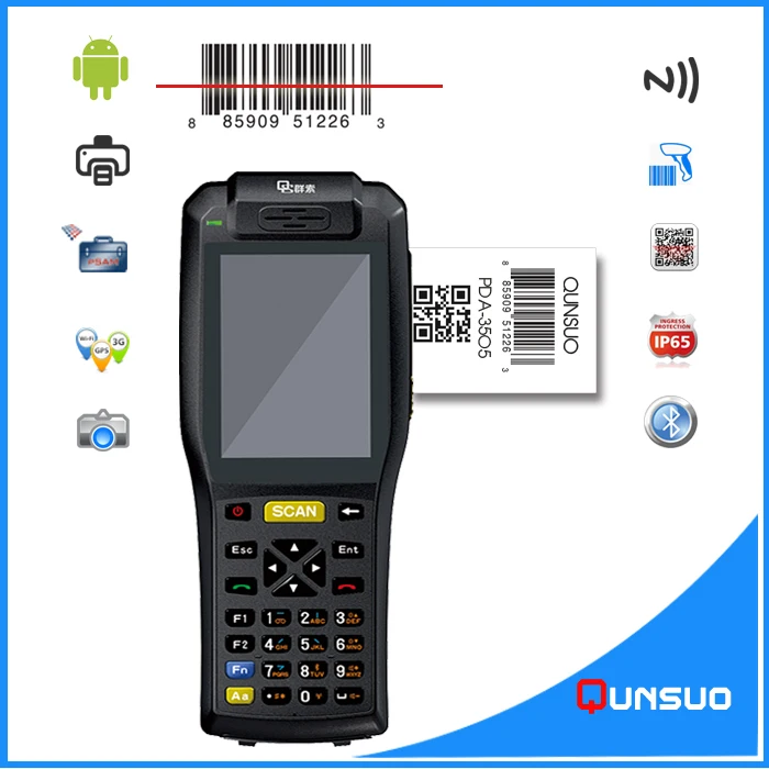 Китай wifi/3g/gps/nfc мини принтер android pda Ручной bluetooth символ сканер штрих кода|symbol barcode