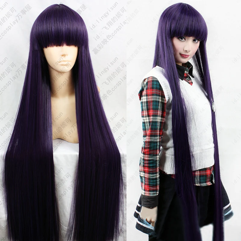 Inu x Boku SS Ririchiyo Shirakiin Riricho 100 см фиолетовые черные длинные термостойкие волосы
