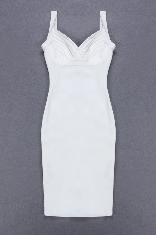 Новинка 2018 эластичное Бандажное платье на бретелях спагетти обтягивающий ночной