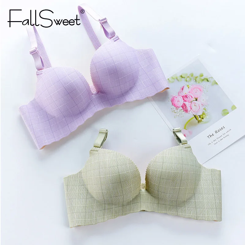 Женские бесшовные бюстгальтеры FallSweet, бюстгальтеры пуш-ап без косточек, бюстгальтеры с глубоким вырезом и чашечкой размера A, B, C, дамское нижнее белье