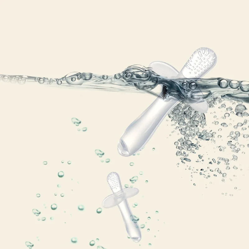 1 шт. детская тренировочная Массажная зубная щетка для новорожденного прозрачный