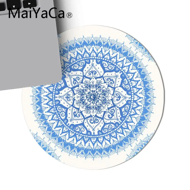 MaiYaCa простой дизайн Мандала DIY женский круглый коврик для мыши уникальный