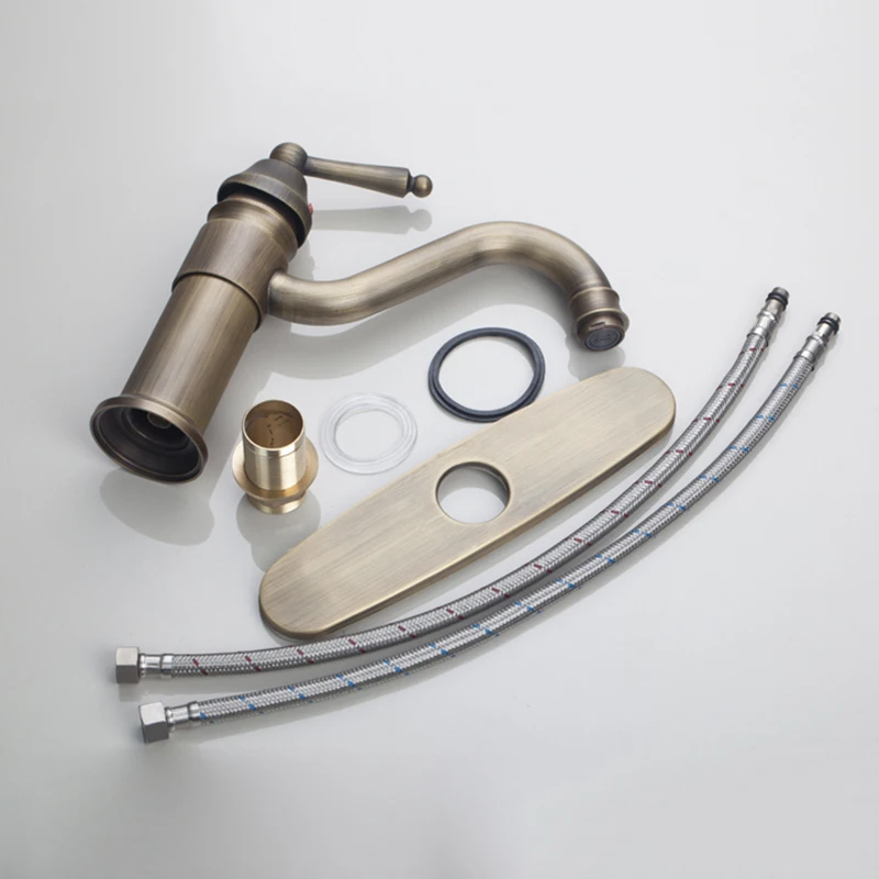 Роскошный античный латунный смеситель KEMAIDI для раковины в ванной комнате