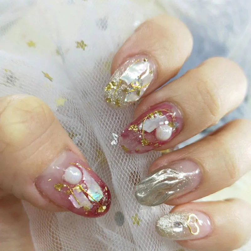 12 Горшков Русалка раковины хлопья градиент блёстки нерегулярные сломанный