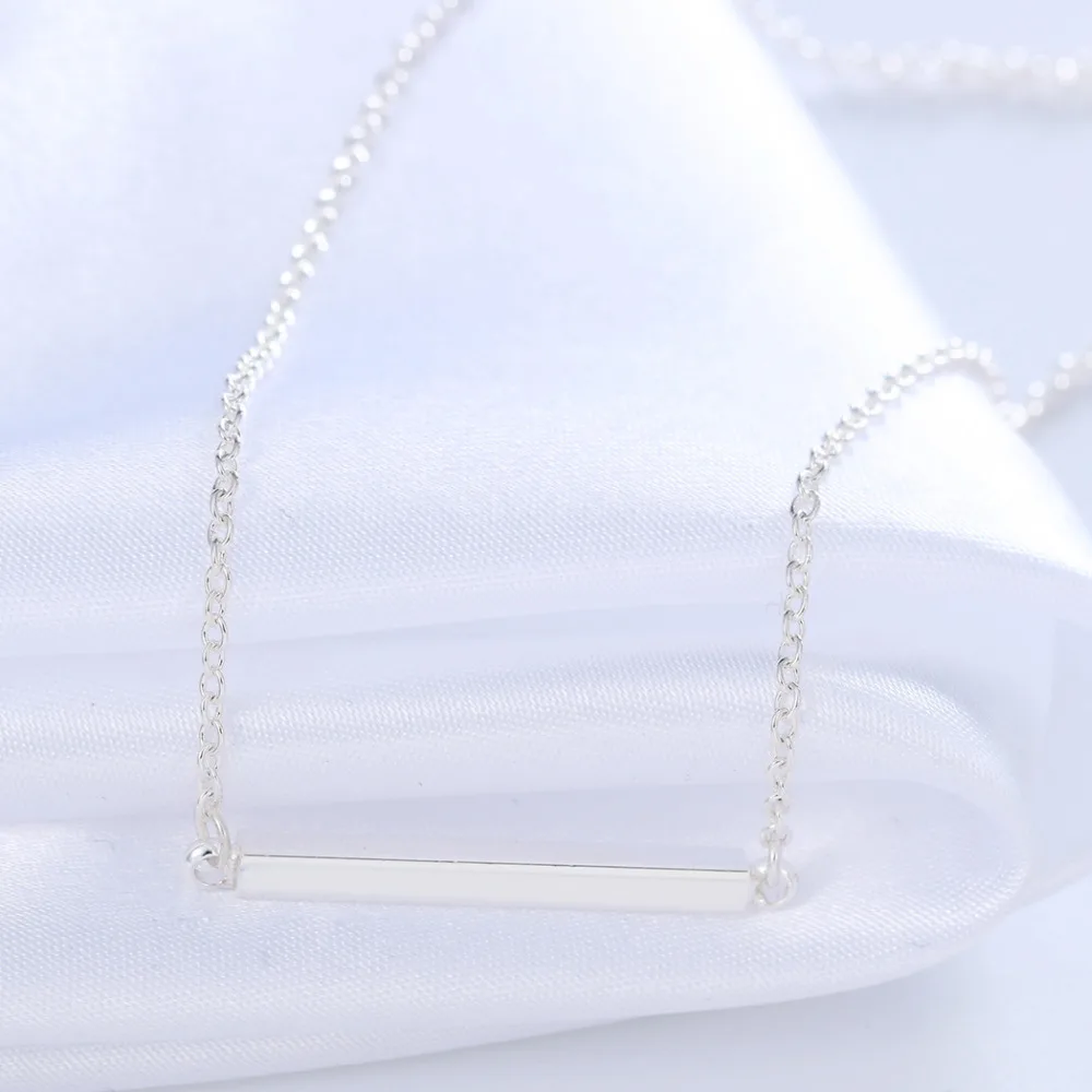 Геометрическое квадратное современное ожерелье Kinitial с кулоном-балочкой для