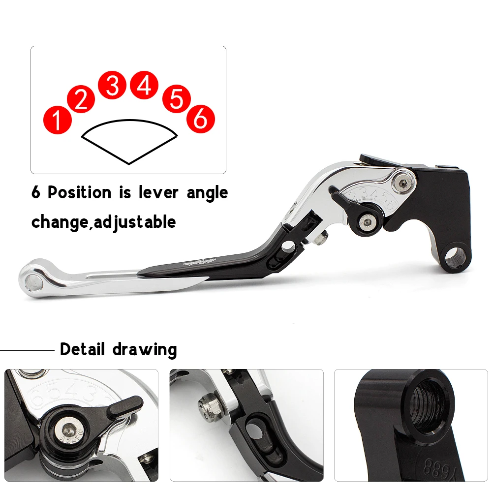 For Kawasaki NINJA 650R ER-6F 2017 - 2018 With Ninja Logo CNC Adjustable Motorcycle Foldable Extending Brake Clutch Levers FXCNC |