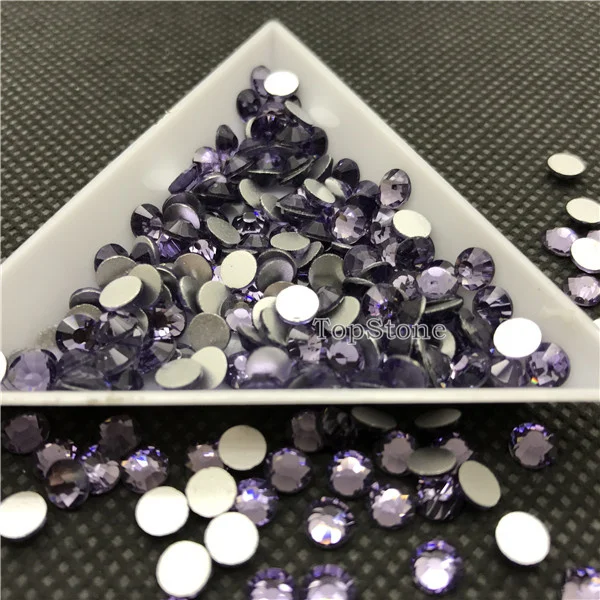 Violet Tanznite TopStone Mult Размеры цвета кристалл не горячей фиксации Стразы супер яркие стеклянные стразы для 3D дизайна ногтей Самоцветы Сделай Сам платье одежда - Цвет: Violet Tanznite
