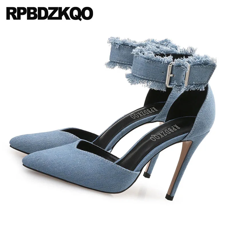 Элегантные туфли на высоком каблуке Острый закрытый носок высота каблука 11