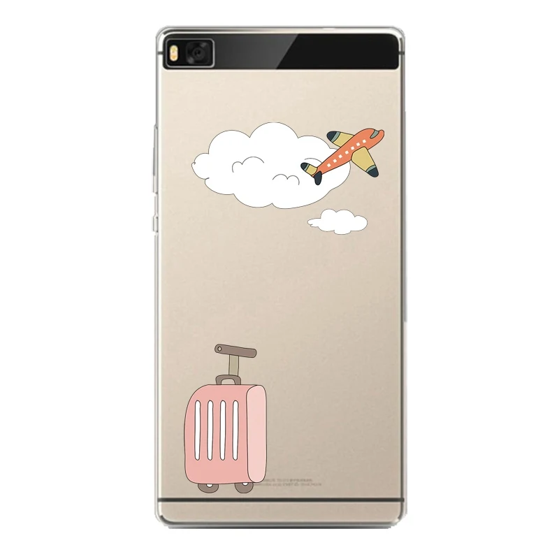 Beach Soft Clear TPU Phone Case For huawei P10plus P8 P9lite honor 3c 4c 6a 7 8 9 5c Girafee Printed Coque Cover Free Shipping | Мобильные