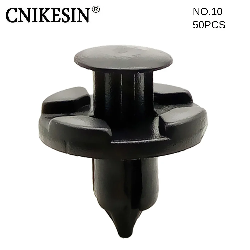 CNIKESIN#10 50 шт. 8 мм Автомобильный пластиковый крепежный Зажим Автомобильный бампер, крыло нажимного типа фиксированные зажимы для Nissan Livina TIIDA Sylphy специальные