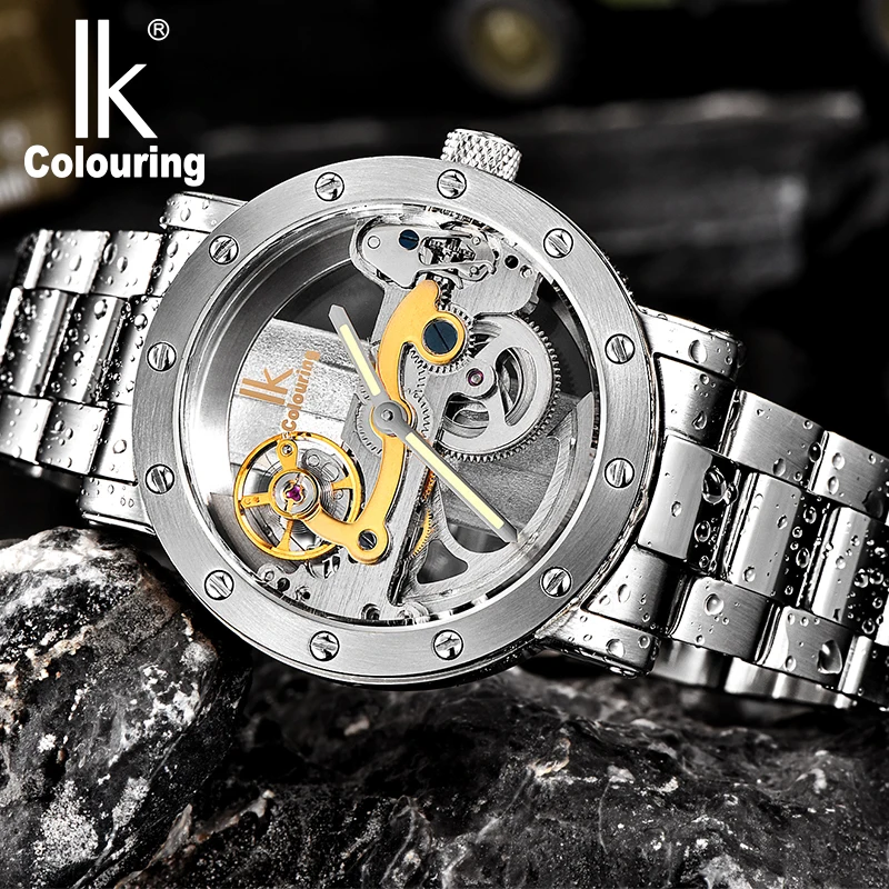 IK coloring золотые полые автоматические механические часы для мужчин люксовый бренд