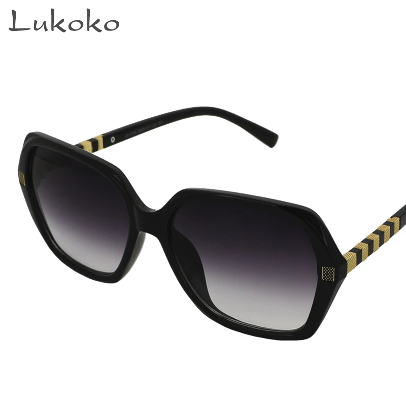 Lukoko uv400 очки солнцезащитные женские брендовые 2017 со стразами зеркальные black ретро