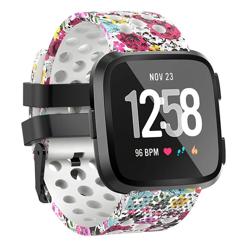 C Honecumi для Fitbit Versa сменные полосы силиконовые регулируемые спортивные умные часы с ремнем ремешок с пряжкой для Fit bit Versa - Цвет: C