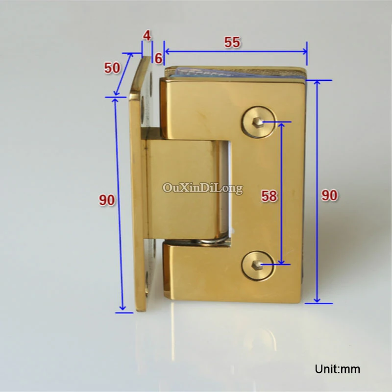Горячая Распродажа 2 шт. нержавеющая сталь титан золото безрамочные дверные