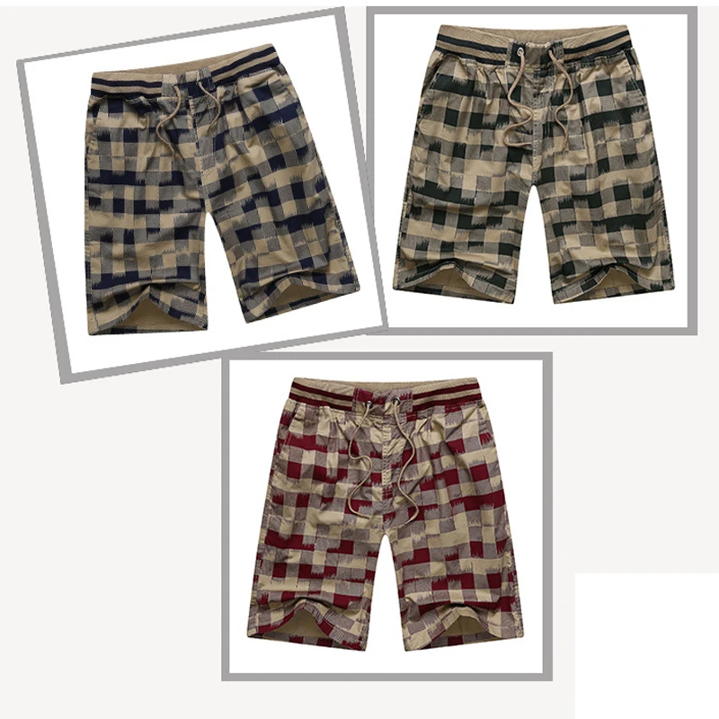 Мужские клетчатые шорты классические дизайнерские хлопковые Повседневные Шорты