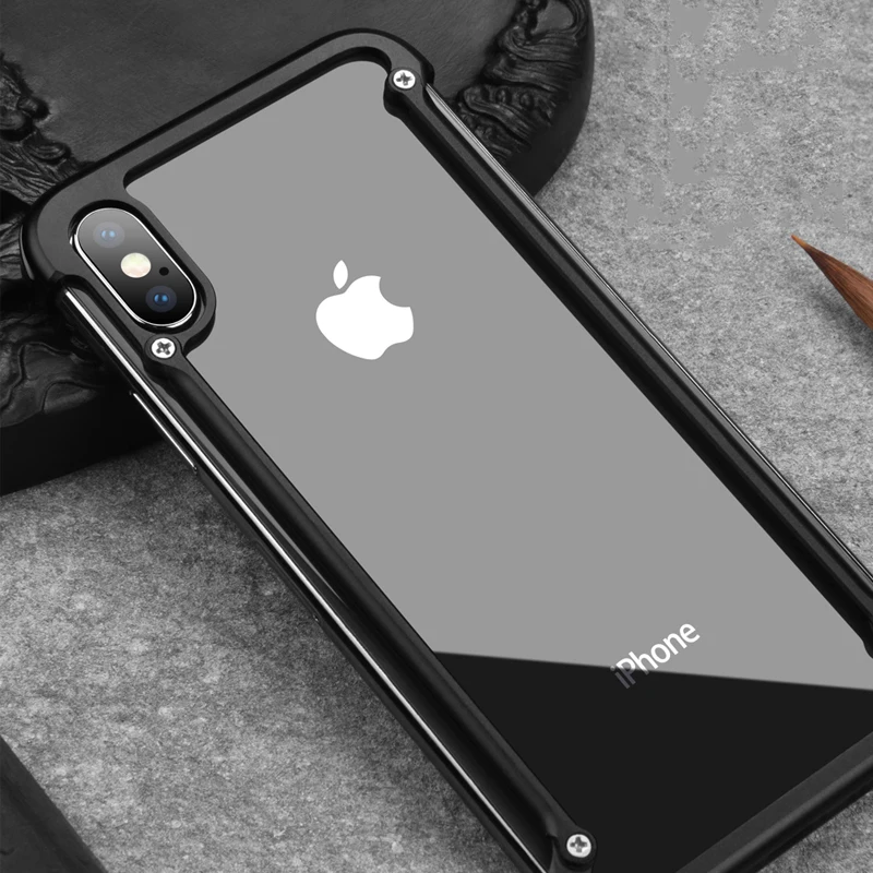 

Алюминиевый металлический бампер Oatsbasf для iPhone 12 Pro 11 Pro Max 12 mini X XS, Роскошный Жесткий противоударный защитный чехол