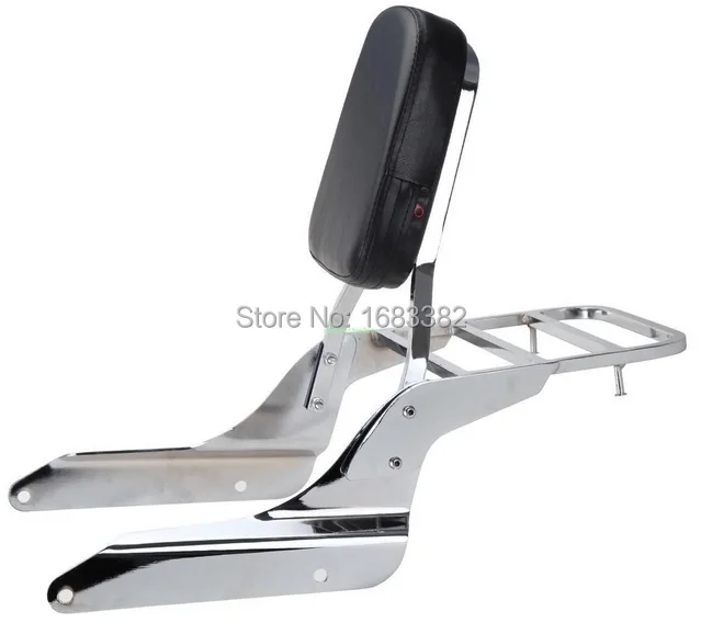 

Backrest Sissy Bar With Luggage Rack Chrome For Honda Shadow Vlx 600 1999-2007