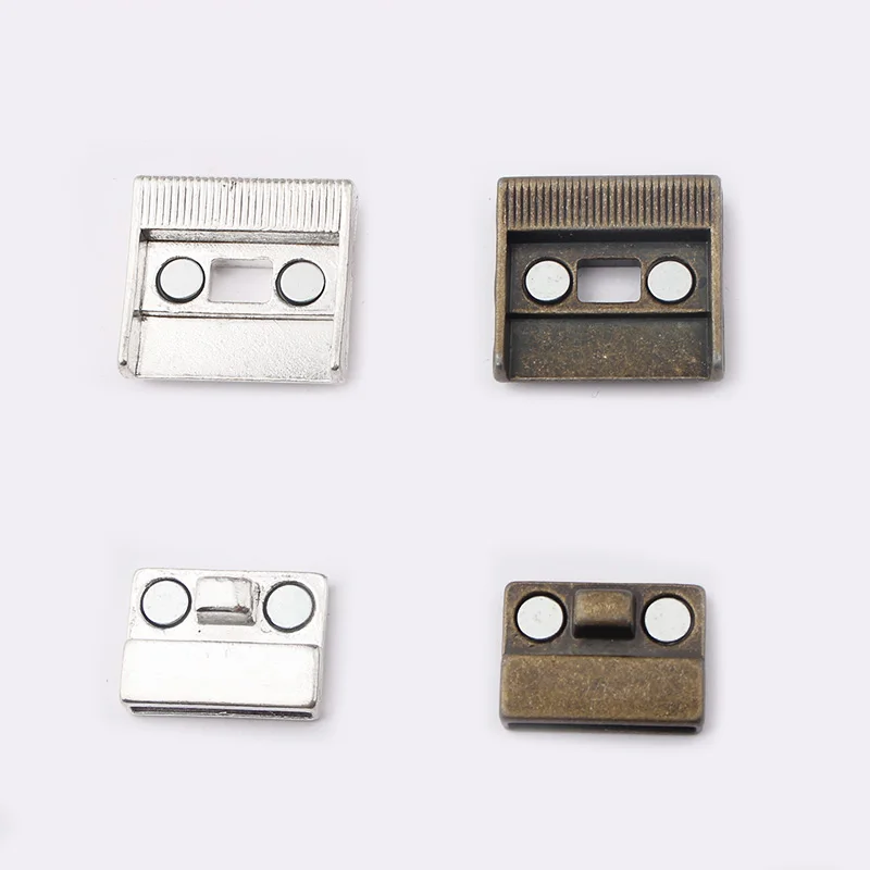 5 Sets 20x2mm Flat Magnetic Clasp With Safety Lock Jewelry Findings For 20mm Leather Cord Bracelets|clasp jewelry|lock internetclasp tape |