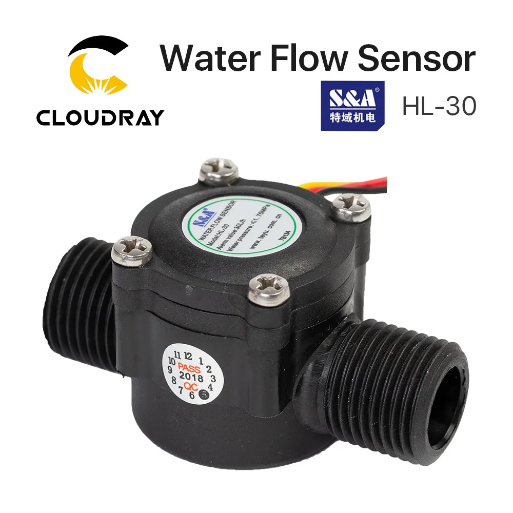 Датчик потока воды Cloudray HL 30 для S & A охладитель CO2 лазерной гравировки режущего