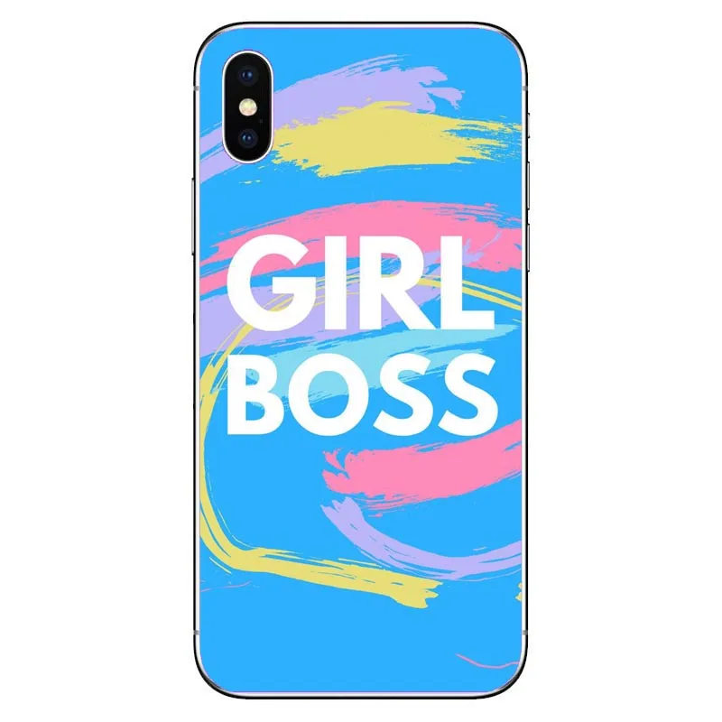Милые забавные цитаты девушка босс мобильный чехол для iPhoneX XS XR XSMax 5S SE 6 6S 7 Plus 8