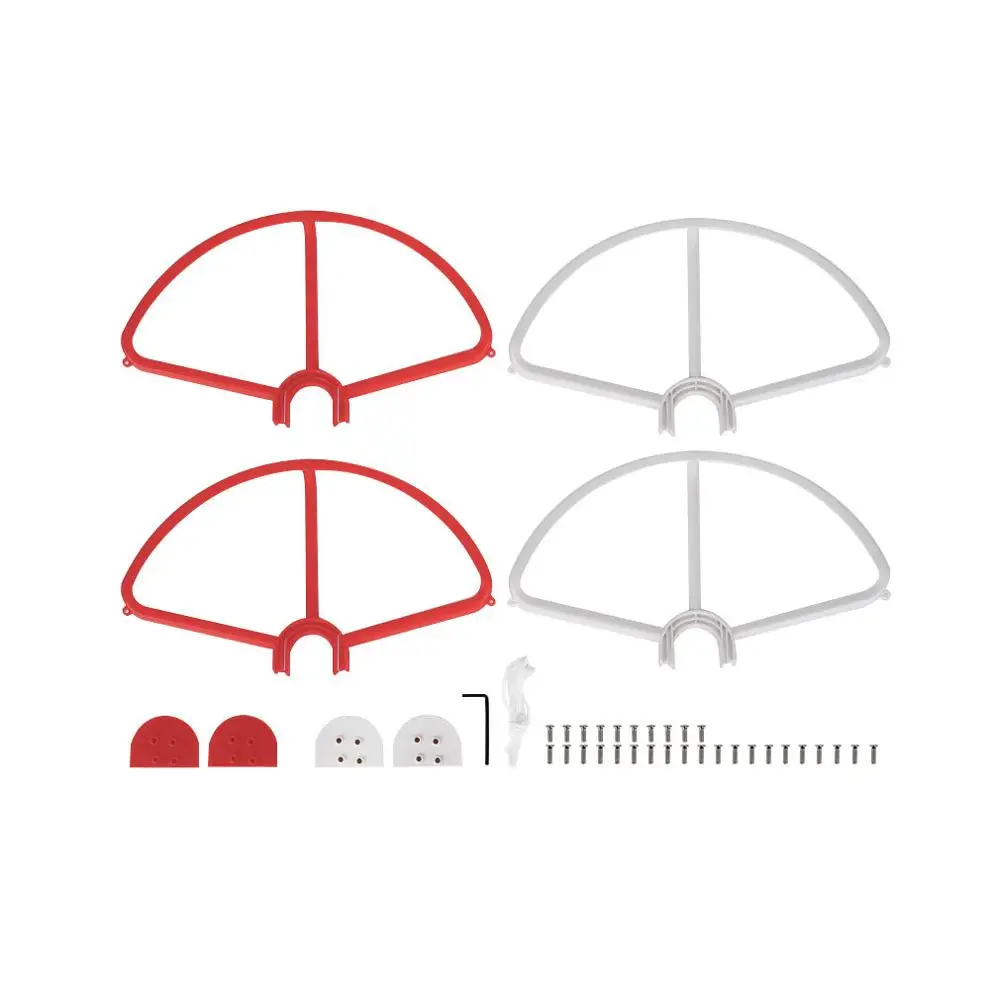 red and white 4 шт. Quick Release Propeller Guard защита пропеллеров демпфер кольцо для DJI Phantom 3 Phantom 2 Drone Запчасти красный/белый - Цвет: red and white